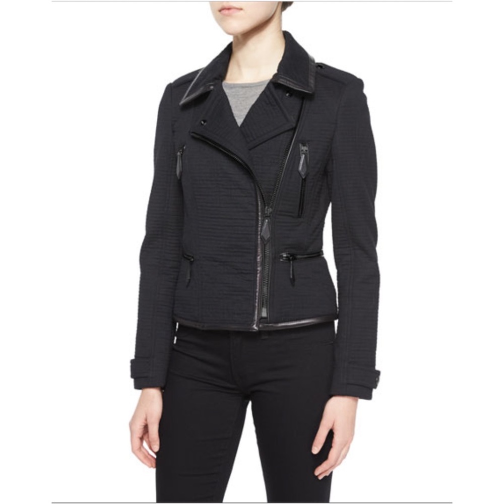 BURBERRY BRIT Textured Biker Jacket - Picture 6 of 14